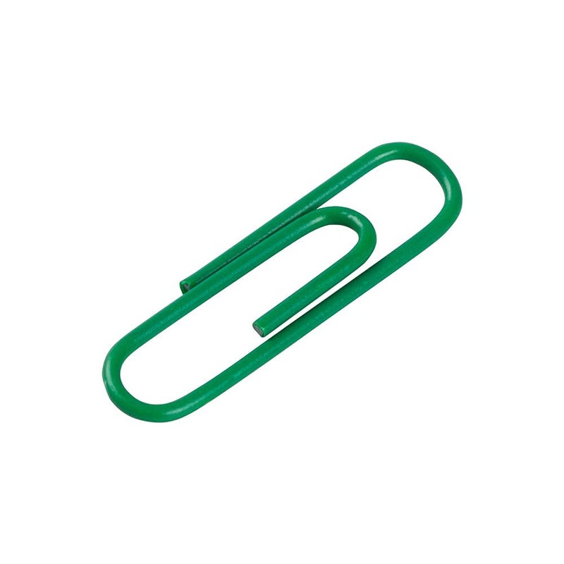 JAM PAPER Colorful Standard Paper Clips - Regular 1 Inch - Green Paperclips - 100/Pack - Image 4